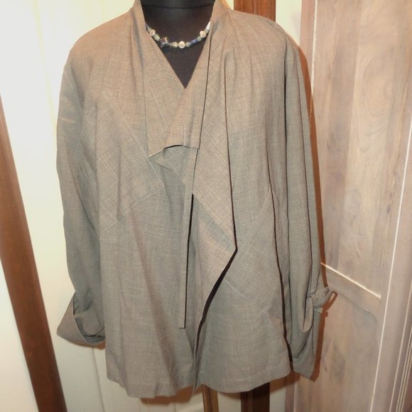 Thin wool blend loose jacket - Picture 1 of 5